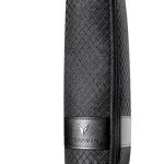 Black, textured storage case with a silver Coravin logo, designed for protective transport of wine accessories.